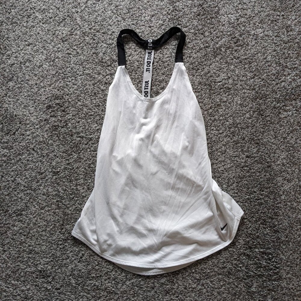 Nike White Racerback Performance Tee - Picture 2 of 2